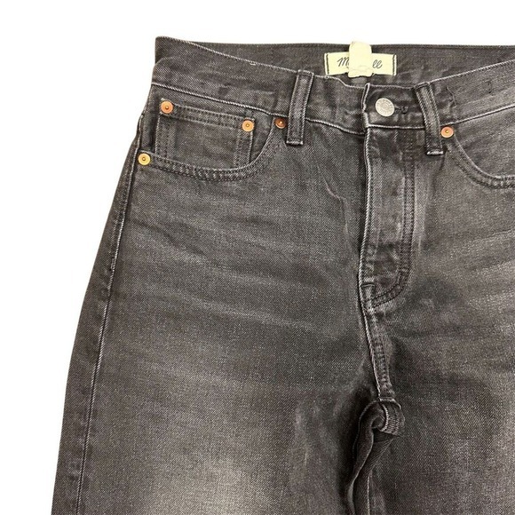 NWOT Madewell Women's Low-Slung Straight Jeans Black Size 23 Airy Denim - Picture 5 of 13